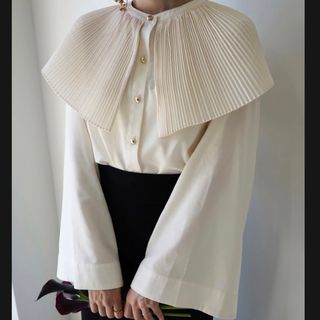 【Acka】pleats collar blouse(シャツ/ブラウス(長袖/七分))