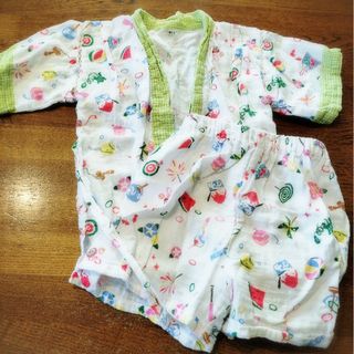 90 中古子ども服　甚平(甚平/浴衣)