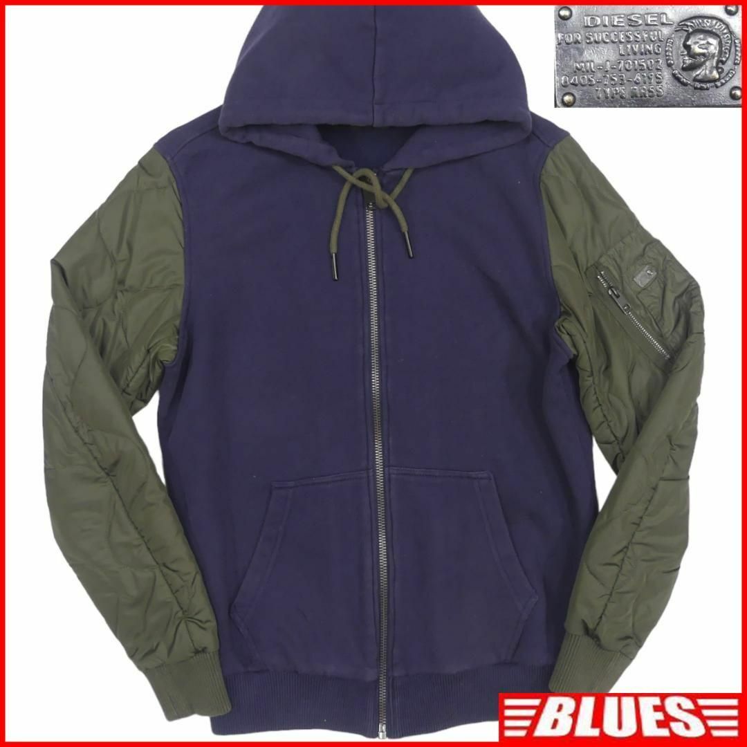 DIESEL - DIESEL ディーゼル スウェット メンズ フーディー M 紺 TY2920
