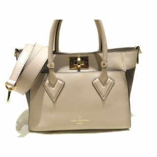 ルイヴィトン(LOUIS VUITTON)のまだ美品 LOUIS VUITTON ヴィトン オンマイサイドPM 2WAY トートバッグ ☆ M57729 カーフレザー モノグラム グレージュ ショルダー ▼6A(トートバッグ)