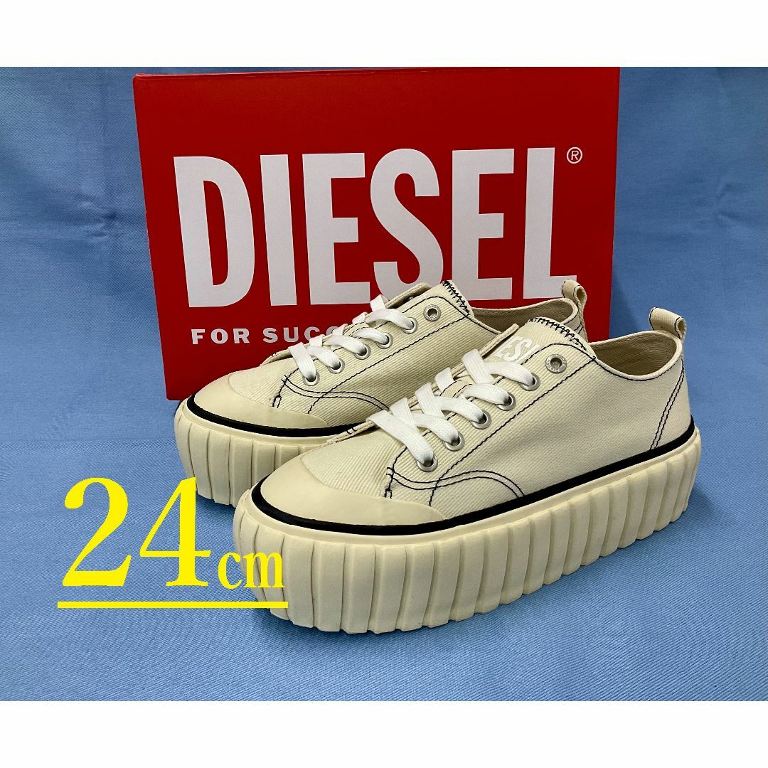 DIESEL(ディーゼル)のディーゼル　レディース　スニーカー 2024　24.0cm　ホワイト　新品 レディースの靴/シューズ(スニーカー)の商品写真