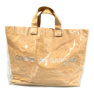 コムデギャルソン(COMME des GARCONS)のCOMME DES GARCONS コムデギャルソン GO-K 201 PVC ショッパー トートバッグ ベージュ×クリア サイズフリー 正規品 / 33522(トートバッグ)