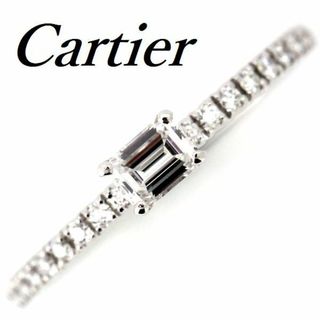 カルティエ(Cartier)のエタンセル ドゥ カルティエ エメラルドカット ダイヤモンド リング K18WG ♯50 証明書(リング(指輪))