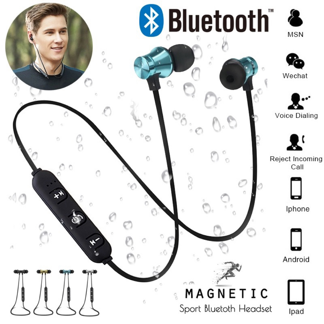 Bluetooth　イヤホン　ワイヤレスイヤホン  iPhone　アンドロイド スマホ/家電/カメラのオーディオ機器(ヘッドフォン/イヤフォン)の商品写真