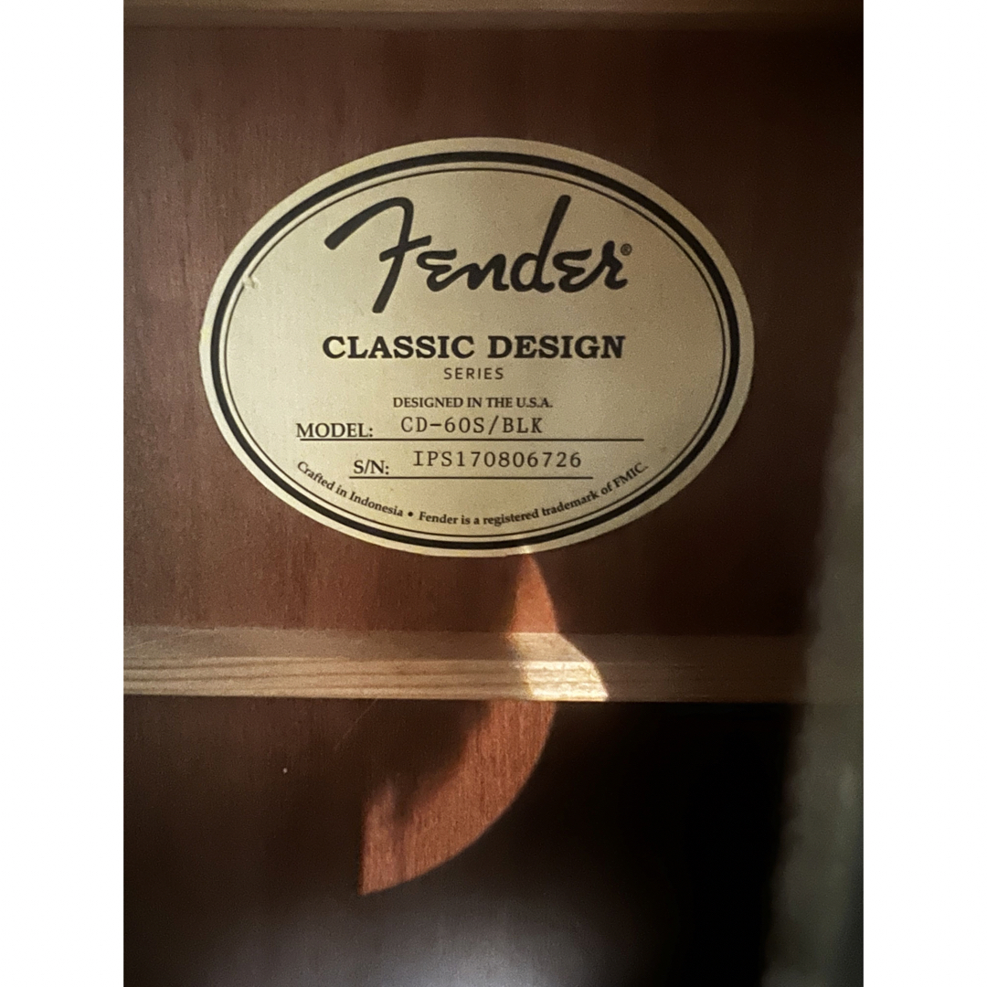 Fender(フェンダー)の初心者入門Fender CD-60S Dread/BLK アコースティックギター 楽器のギター(アコースティックギター)の商品写真