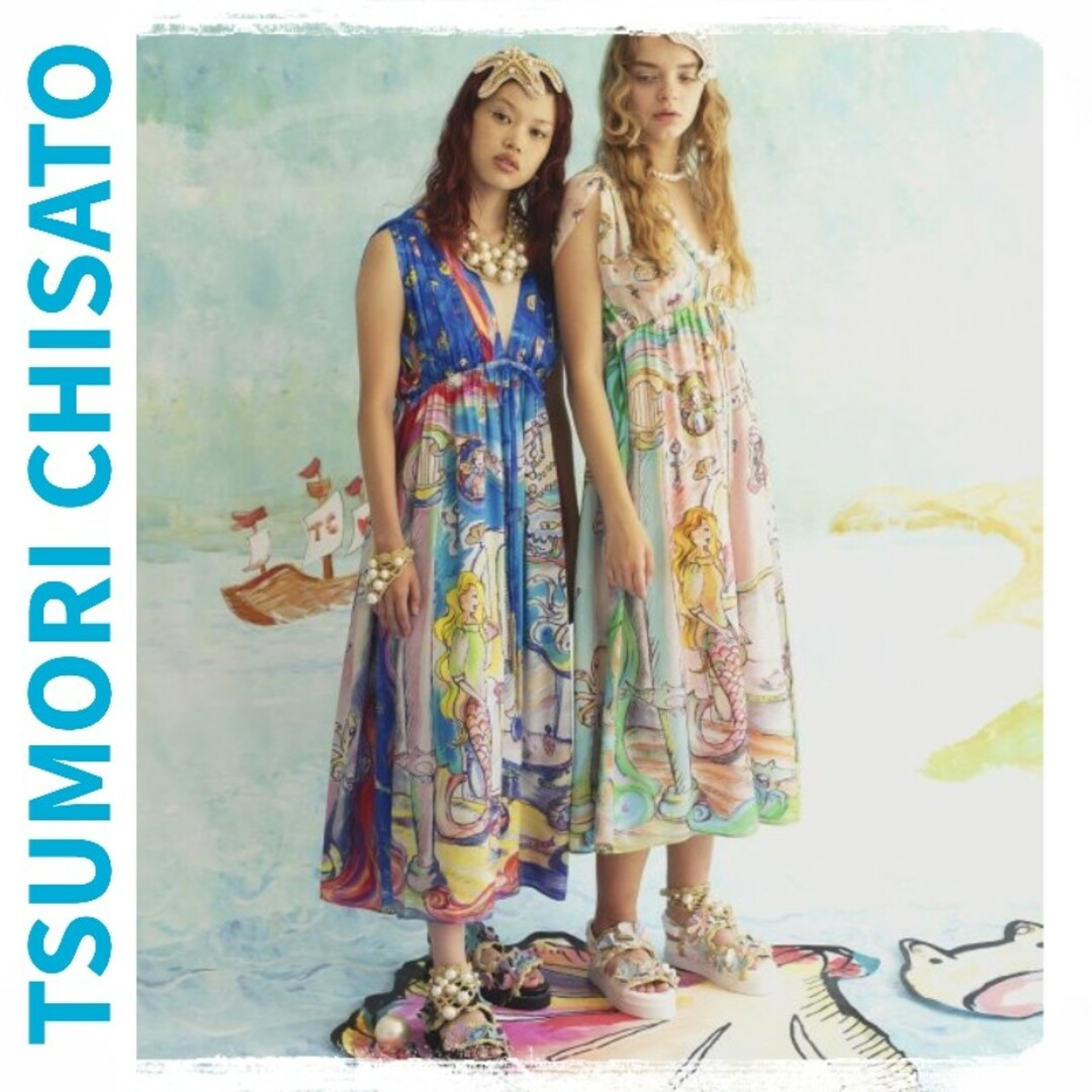 TSUMORI CHISATO(ツモリチサト)の最終値下★ツモリチサト★2024SS【新品】MERMAID ROOM★マーメイド レディースのワンピース(ロングワンピース/マキシワンピース)の商品写真