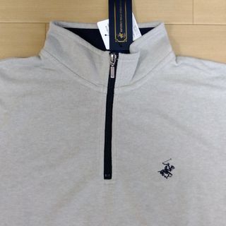 ビバリーヒルズポロクラブ(BEVERLY HILLS POLO CLUB（BHPC）)のM　ビバリーヒルズポロクラブ　新品　ハーフジップトレーナー　裏毛　薄茶(スウェット)