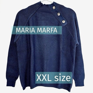 *MARIA MARFA ボトルネック リブニット XXLサイズ(ニット/セーター)