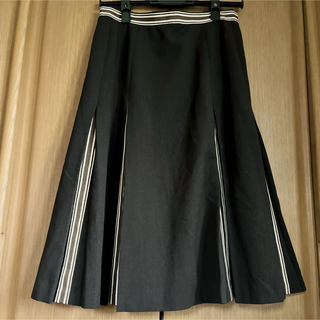 AISE...PUISプリーツスカート　フレアスカート　サイズ40 プラウン(ロングスカート)