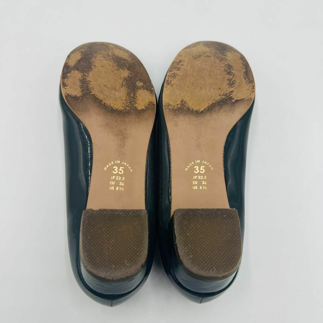 farfalla(ファファラ)のファルファーレ farfalle グレー チャンキーヒール エナメル 22.5 レディースの靴/シューズ(バレエシューズ)の商品写真