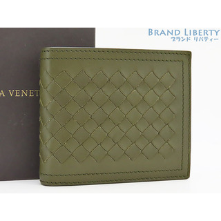 ボッテガ(Bottega Veneta) 折り財布(メンズ)（グリーン・カーキ/緑色系 
