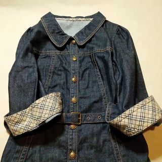 バーバリーブルーレーベル(BURBERRY BLUE LABEL)のバーバリーブルーレーベル デニム ワンピース(ひざ丈ワンピース)