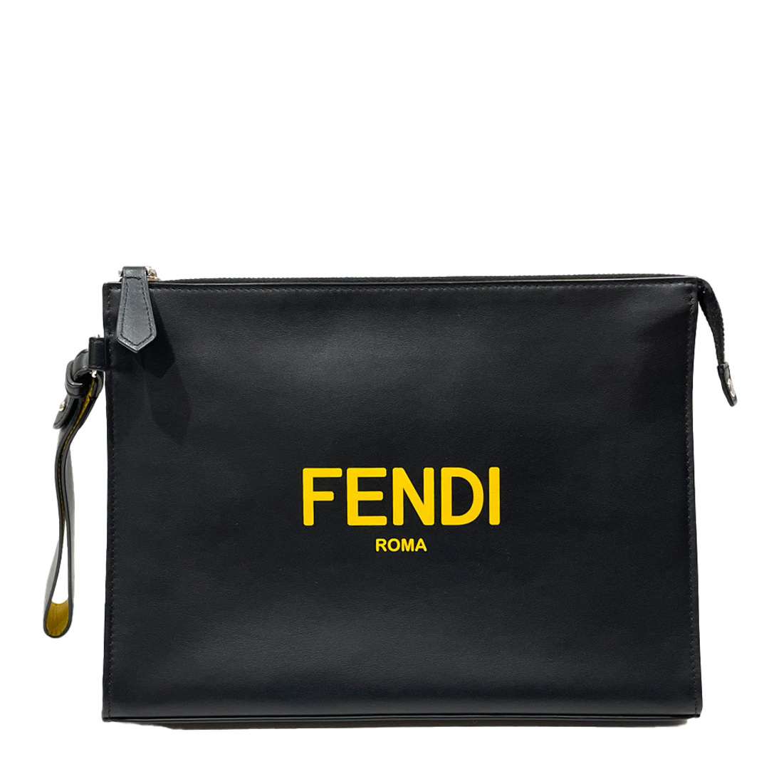 FENDI(フェンディ)のFENDI クラッチバッグ ロゴ フラットスリム 7VA491 レザー メンズのバッグ(セカンドバッグ/クラッチバッグ)の商品写真