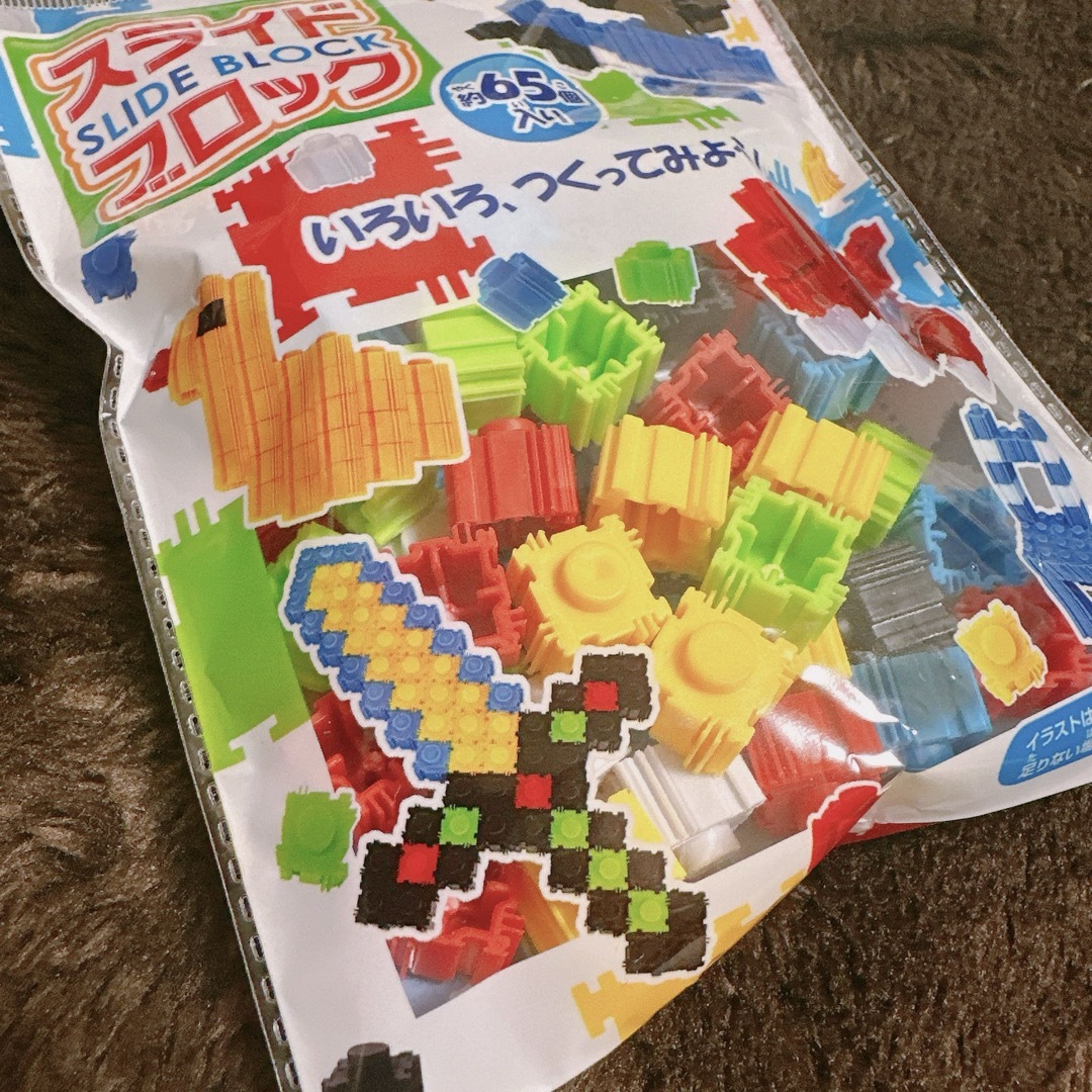 【新品】ブロック　レゴ風　スライドブロック　マインクラフト キッズ/ベビー/マタニティのおもちゃ(積み木/ブロック)の商品写真