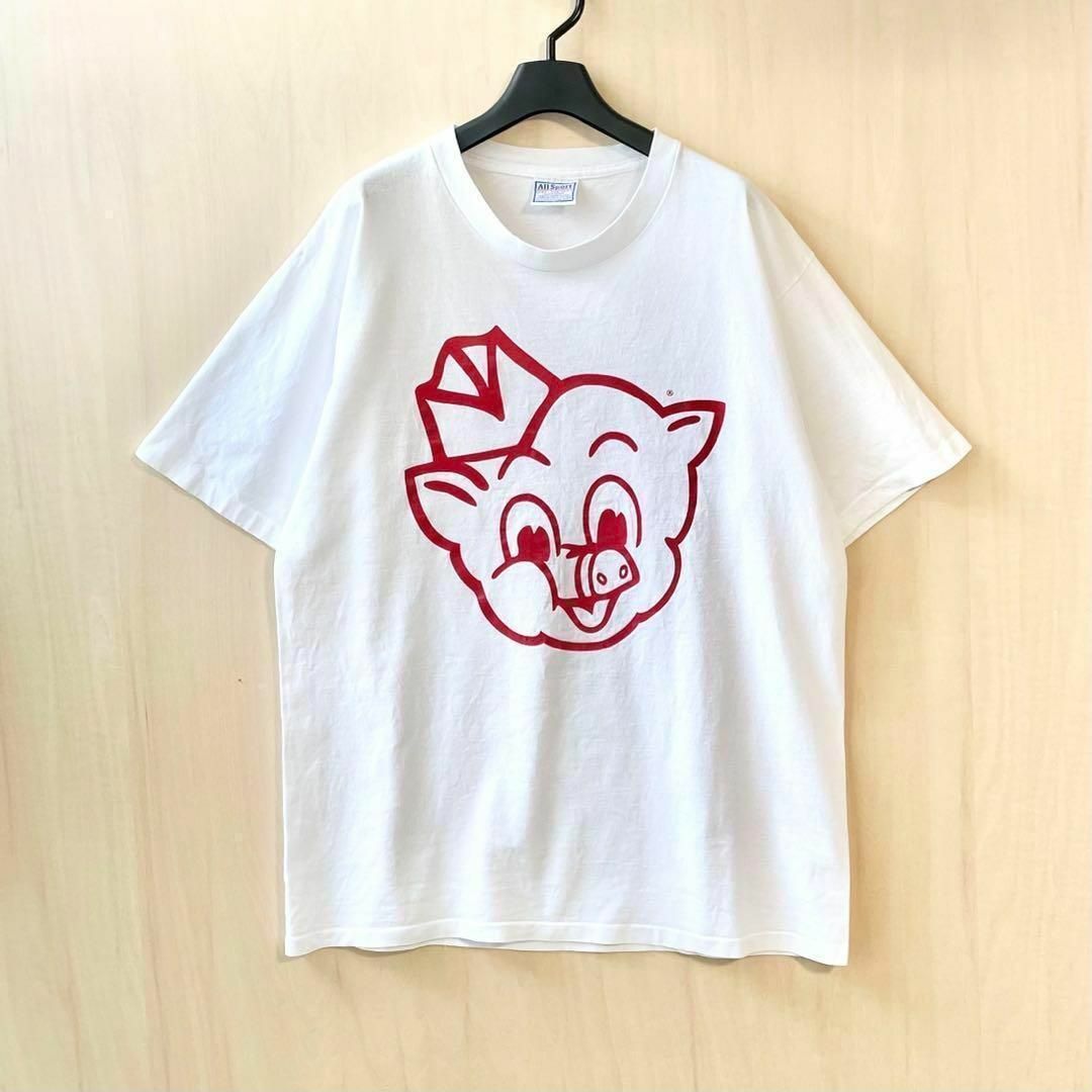 90s古着　ヴィンテージ　　企業Tシャツ　Piggly Wiggly 豚さん | フリマアプリ ラクマ