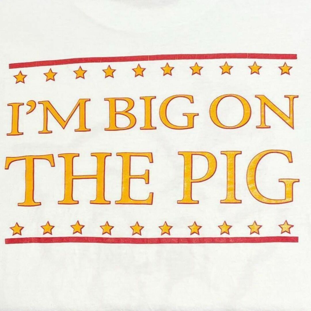 90s古着　ヴィンテージ　　企業Tシャツ　Piggly Wiggly 豚さん