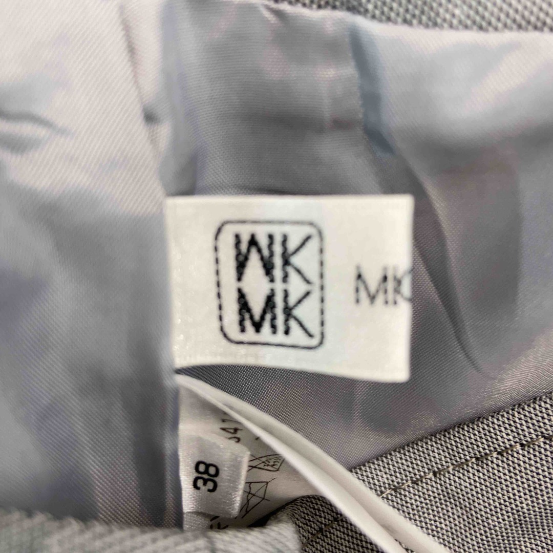 MICHEL KLEIN(ミッシェルクラン)のMICHEL KLEIN レディース ミッシェルクラン ひざ丈スカート　ライトグレー　プリーツ レディースのスカート(ひざ丈スカート)の商品写真