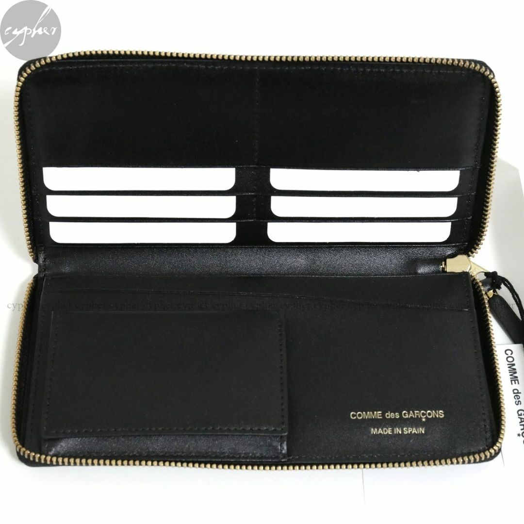 WALLET COMME des GARCONS(ウォレットコムデギャルソン)の新品 コムデギャルソン ウォレット SA0110HL 黒 ロゴ 長財布 レザー メンズのファッション小物(長財布)の商品写真