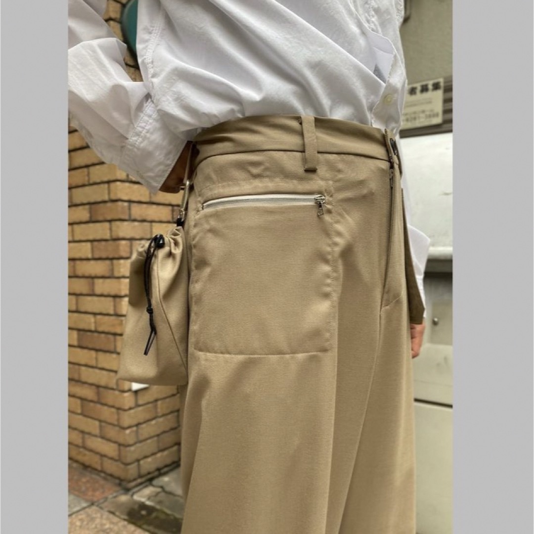 SUNSEA - SUNSEA 23SS N.M OXFORD ROYAL w/耳 ワイドパンツの SUNSEA - SUNSEA 23SS N.M OXFORD ROYAL w/耳 ワイドパンツの