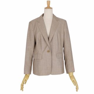 マックスマーラ(Max Mara)のマックスマーラ Max Mara ジャケット テーラードジャケット 無地 ウール シルク アウター レディース JI44 USA10 FB42(L相当) ベージュ(テーラードジャケット)