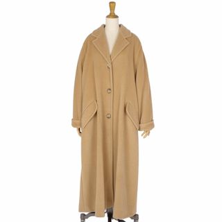 マックスマーラ(Max Mara)の美品 マックスマーラ Max Mara コート 白タグ ロングコート 無地 ウール カシミヤ アウター レディース JI42 USA8 FB40(M相当) ブラウン(その他)