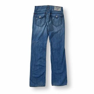 トゥルーレリジョン(True Religion)のトゥルーレリジョン ストレート 水色 デニム ジーンズ 31 フラップ(デニム/ジーンズ)