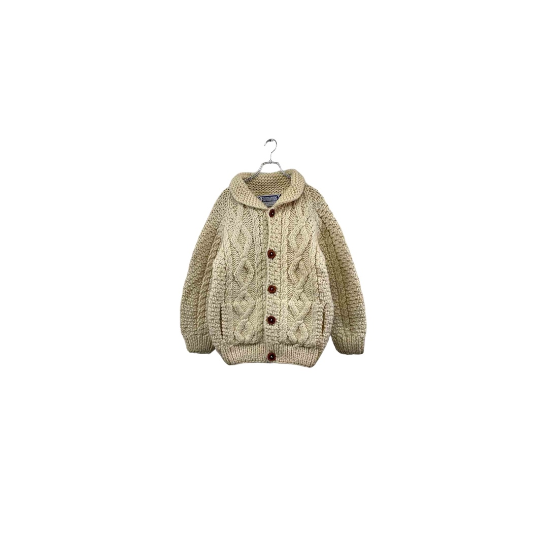 Made in CANADA LONG HOUSE knit cardigan アランニットカーディガン アイボリー トップス ヴィンテージ 10 メンズのトップス(カーディガン)の商品写真