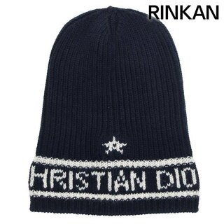クリスチャンディオール(Christian Dior)のクリスチャンディオール  31NOE714IXGH ロゴカシミア混ニット帽子 レディース(その他)