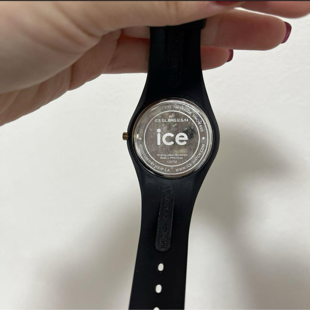ice watch(アイスウォッチ)の値下げ★アイスウォッチ　黒　ブラック　ピンクゴールド　レディース レディースのファッション小物(腕時計)の商品写真