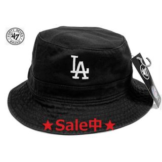 47 Brand - 【新品】47ブランド MLB LA ドジャース バケットハット ブラック