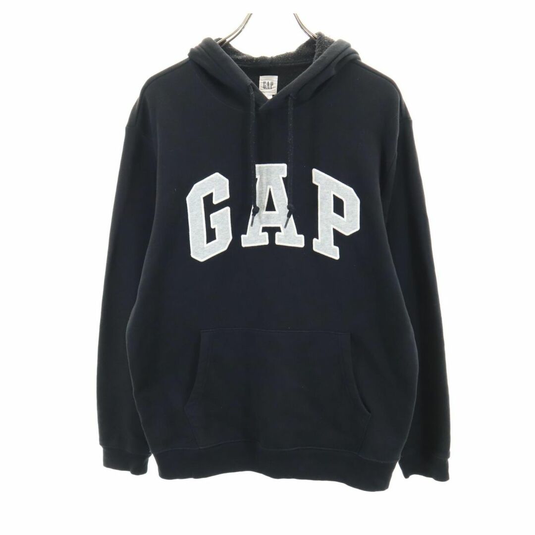 GAP(ギャップ)のギャップ 長袖 フード パーカー M ブラック系 GAP 裏起毛 スウェット メンズ 古着 【240124】 メンズのトップス(パーカー)の商品写真