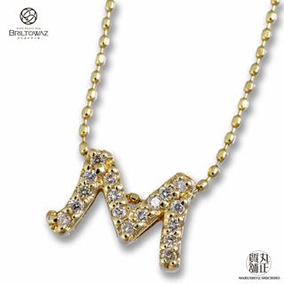 TAKE-UP K18 ダイヤモンド イニシャル ネックレス 0.11ct イエローゴールド 2.1g ~45cm 4月誕生石 レディース ジュエリー テイクアップ USED【中古】【ブリルトワーゼ】【丸正質舗】【質屋】(M212133s)(ネックレス)