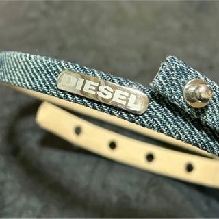 ディーゼル(DIESEL)のdiesel  デニム生地ブレスレット　メンズ　ディーゼル(ブレスレット)