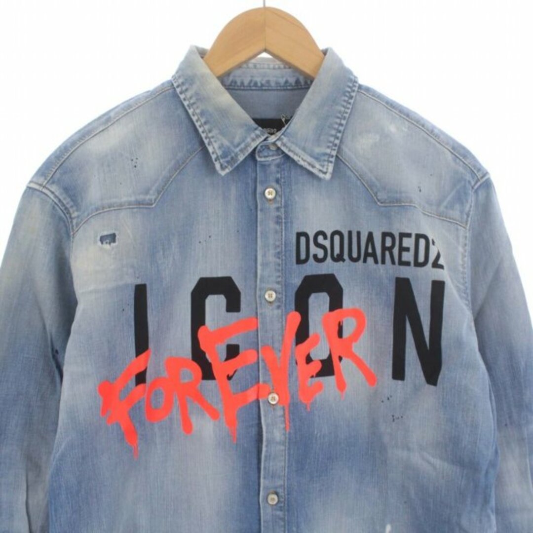 DSQUARED2(ディースクエアード)のDSQUARED2 Icon Forever Rix Shirt デニム メンズのトップス(シャツ)の商品写真