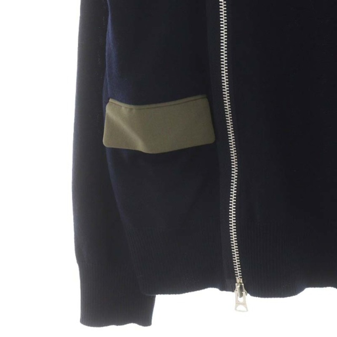 sacai(サカイ)のsacai Wool Knit ニットジャケット ウール 1 S 紺 メンズのジャケット/アウター(その他)の商品写真