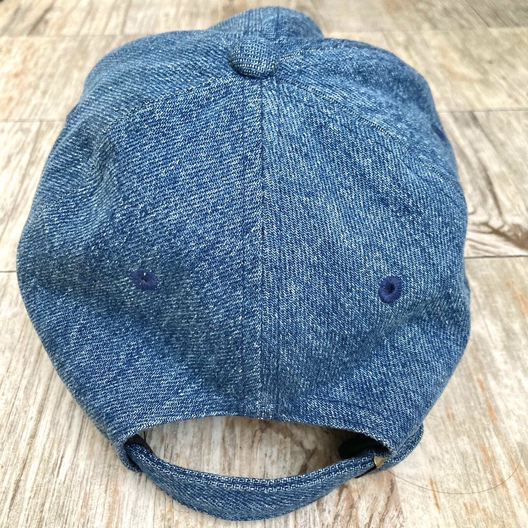 SNIDEL(スナイデル)のニューエラ×スナイデル　デニムコラボキャップ　帽子　ブルー　ロゴ入り レディースの帽子(キャップ)の商品写真