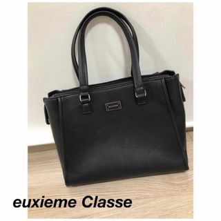 ドゥーズィエムクラス(DEUXIEME CLASSE)のDeuxieme Classe トートバッグ　ブラック　レザー　肩掛け(トートバッグ)