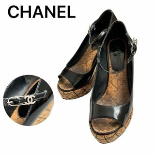 シャネル(CHANEL)のCHANEL シャネル　ウェッジソール　オープントゥサンダル ココマーク(サンダル)