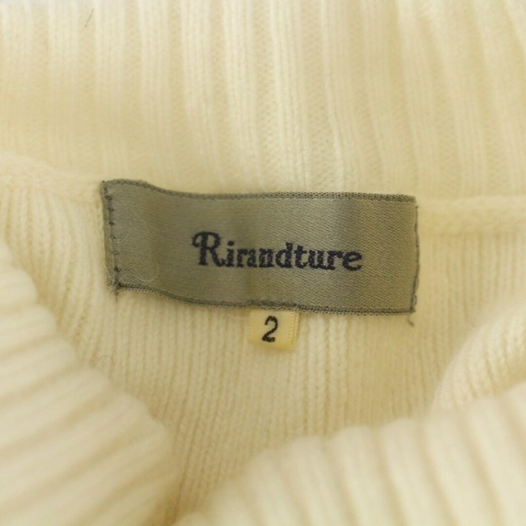 Rirandture(リランドチュール)のリランドチュール 19AW スリットニットワンピース タートルネック 2 M 白 レディースのワンピース(ひざ丈ワンピース)の商品写真