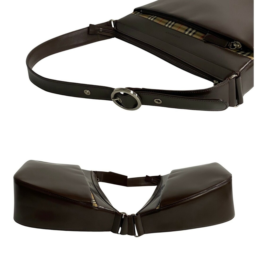 BURBERRY - 極 美品 BURBERRY バーバリー ノバチェック 柄 ロゴ レザー BURBERRY - 極 美品 BURBERRY バーバリー ノバチェック 柄 ロゴ レザー