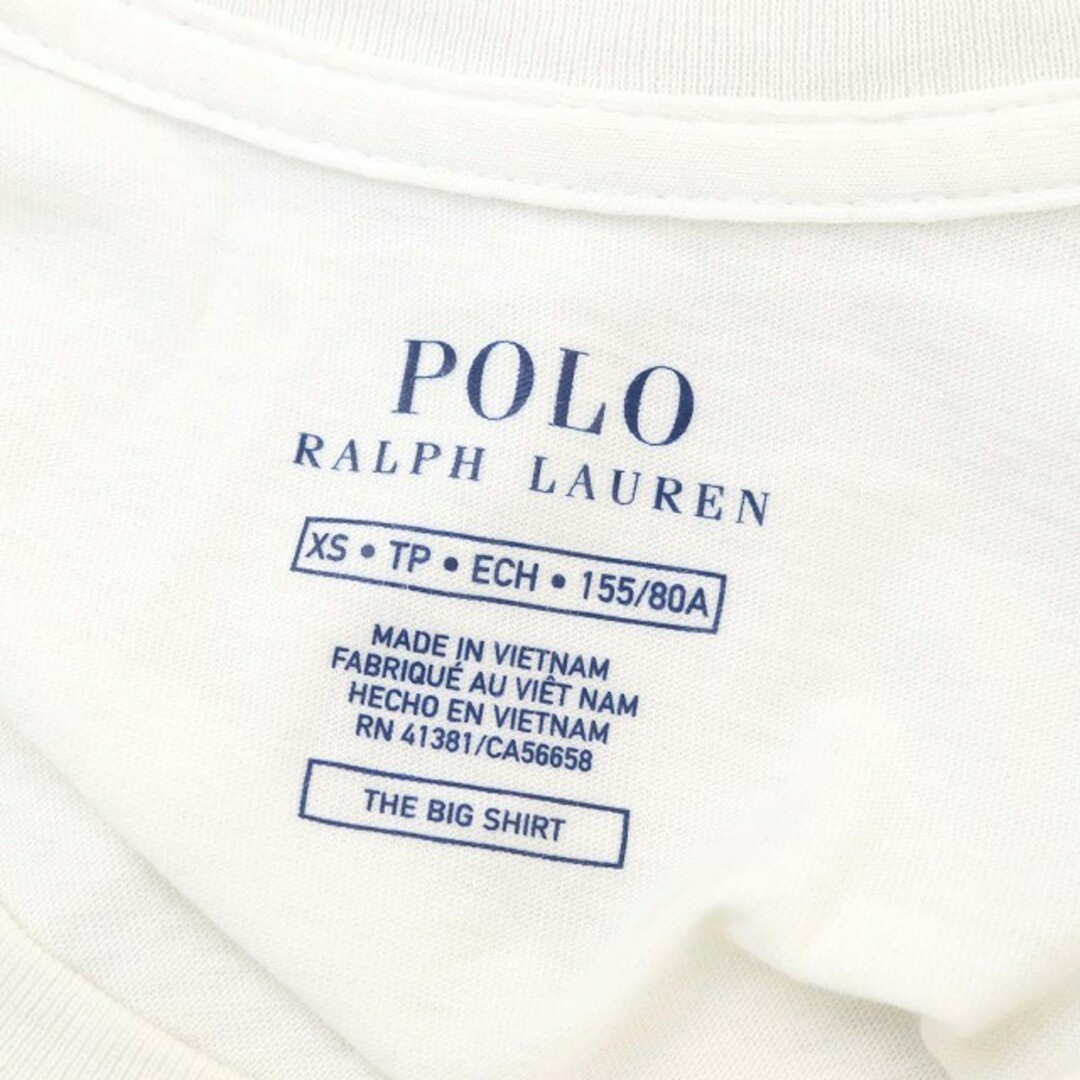 POLO RALPH LAUREN(ポロラルフローレン)のポロ ラルフローレン ロゴプリントTシャツ カットソー 半袖 XS 白 黒 レディースのトップス(Tシャツ(半袖/袖なし))の商品写真