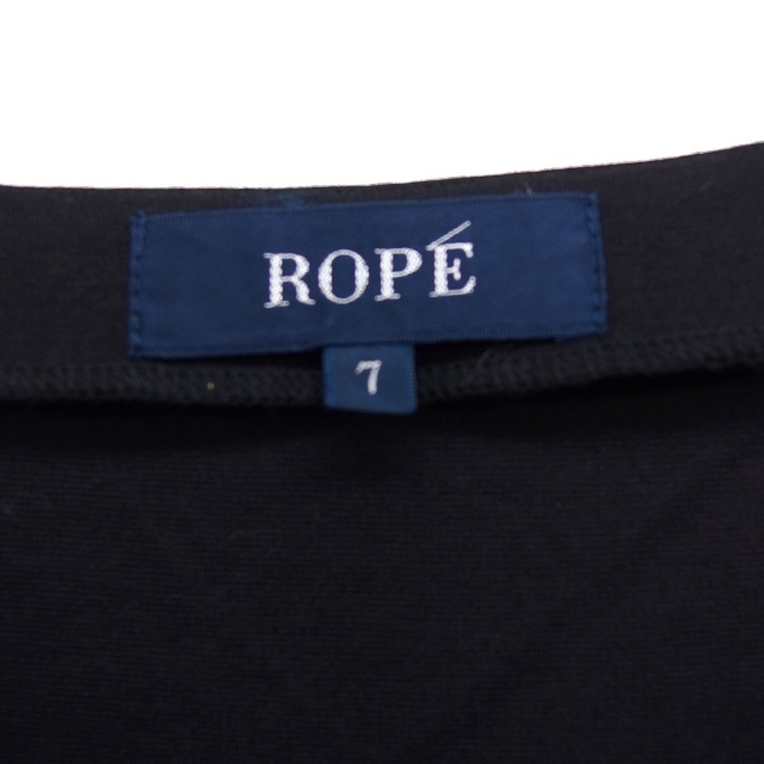 ROPE’(ロペ)のロペ ROPE パフスリーブ ワンピース ひざ丈 ラウンドネック 装飾 無地 7 レディースのワンピース(ロングワンピース/マキシワンピース)の商品写真