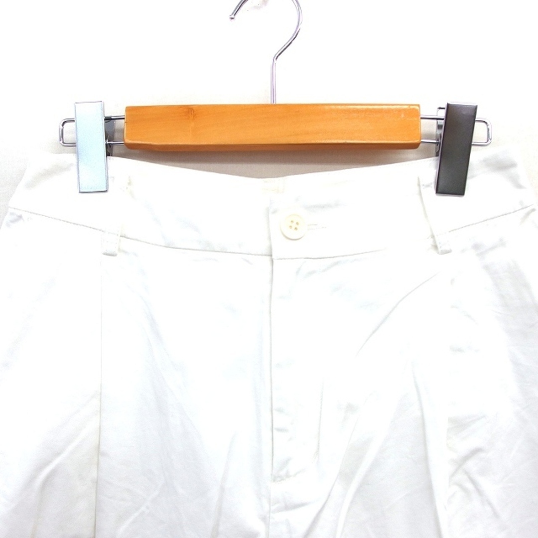 SLOBE IENA(スローブイエナ)のスローブ イエナ パンツ ワイド ツイル コットン 綿 透け感 ジップフライ 白 レディースのパンツ(その他)の商品写真