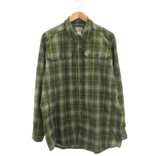 エルエルビーン(L.L.Bean)のエルエルビーン L.L.BEAN シャツ 長袖 前開き チェック L 緑(シャツ)