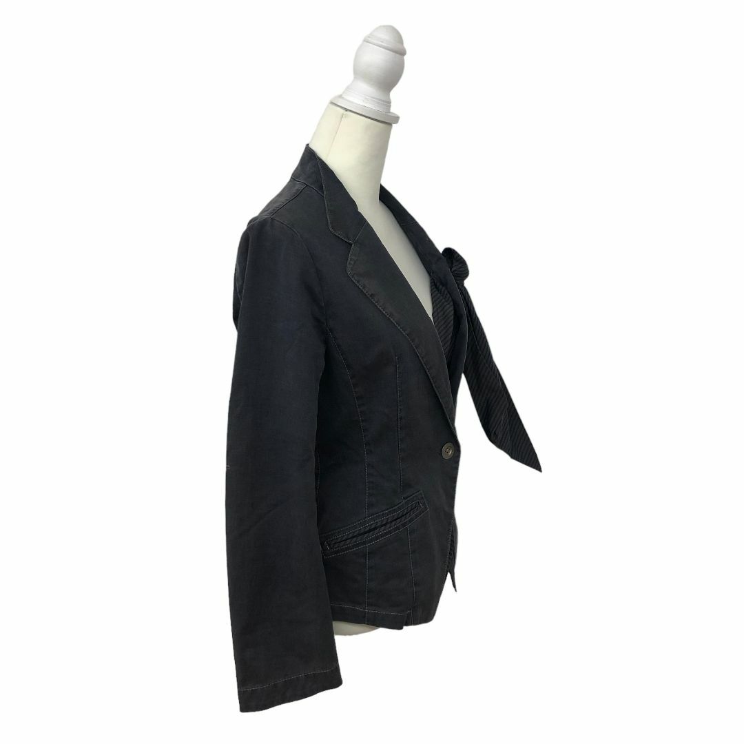 HIROKO KOSHINO(ヒロココシノ)のヒロココシノ アウター テーラードジャケット 長袖 1つボタン 重ね着風 スカー レディースのジャケット/アウター(テーラードジャケット)の商品写真