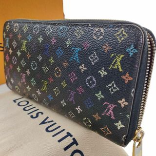 ルイヴィトン(LOUIS VUITTON)のルイヴィトン モノグラム 総柄 マルチカラー ブラック 長財布 レザー 小銭入れ(財布)