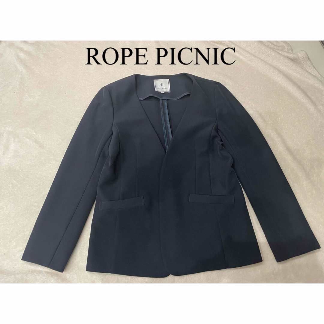 Rope' Picnic(ロペピクニック)のロペピクニック　ノーカラージャケット レディースのジャケット/アウター(ノーカラージャケット)の商品写真