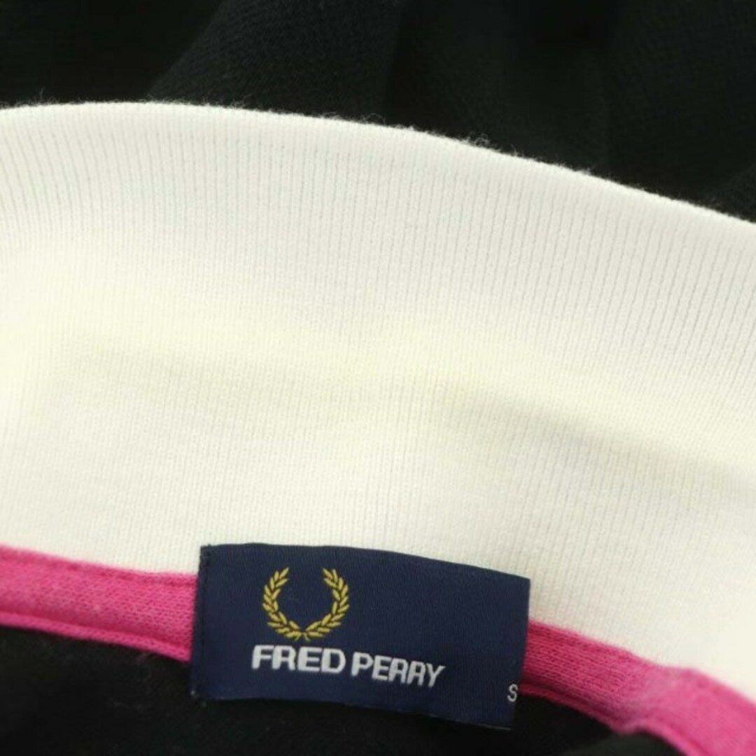 FRED PERRY(フレッドペリー)のフレッドペリー FRED PERRY ポロシャツ 半袖 刺繍 コットン混 S 黒 レディースのトップス(ポロシャツ)の商品写真