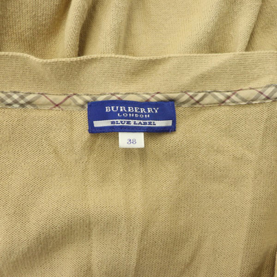 BURBERRY BLUE LABEL(バーバリーブルーレーベル)のバーバリーブルーレーベル カーディガン 長袖 コットンニット Vネック ロゴ刺繍 レディースのトップス(カーディガン)の商品写真