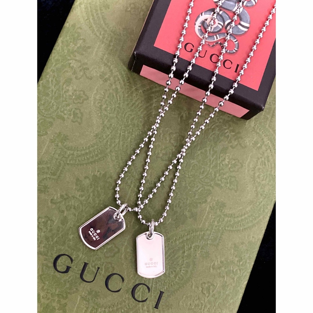 Gucci - 希少 GUCCI/グッチ ペアネックレス ミニドッグタグ